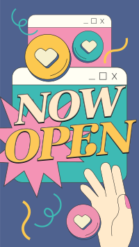 Retro Now Open Instagram Story