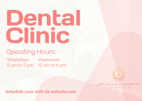 Clinic Hours Postcard