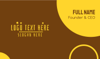 Yellow Prehistoric Text Business Card