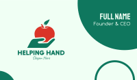 Hand Holding Apple  Business Card Image Preview