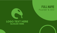 Green Snake Tongue Business Card Design