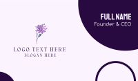 Purple Dahlia Flower Business Card Design