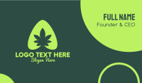 Simple Marijuana Leaf Business Card Design