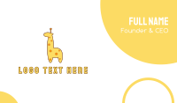 Cute Yellow Giraffe Business Card Design