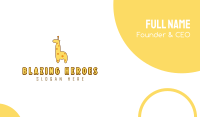 Cute Yellow Giraffe Business Card Image Preview