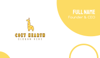 Cute Yellow Giraffe Business Card Image Preview