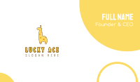 Cute Yellow Giraffe Business Card Image Preview