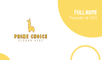 Cute Yellow Giraffe Business Card Image Preview