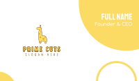 Cute Yellow Giraffe Business Card Image Preview