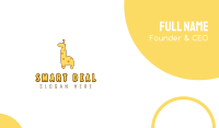 Cute Yellow Giraffe Business Card Image Preview