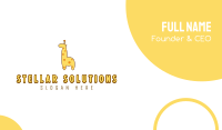 Cute Yellow Giraffe Business Card Image Preview