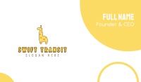 Cute Yellow Giraffe Business Card Image Preview