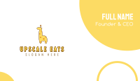 Cute Yellow Giraffe Business Card Image Preview