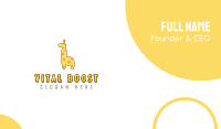 Cute Yellow Giraffe Business Card Image Preview