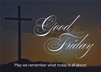 Good Friday Crucifix Greeting Postcard