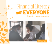 Financial Literacy Podcast Facebook Post