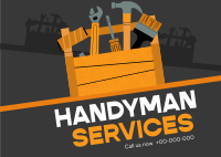 Handyman Toolbox Postcard