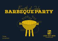 Come at Our 4th of July BBQ Party  Postcard