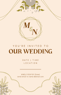 Abstract Geometric Wedding Invitation