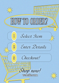 Order Instructions Retro Poster