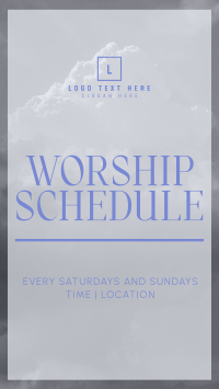 Simple Church Schedule Instagram Reel Design