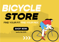 Modern Bicycle Store Postcard