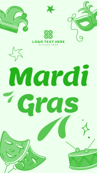 Mardi Gras Facebook Story Design