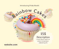 Pride Rainbow Cupcake Facebook Post