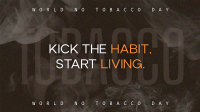 No Tobacco Day Typography Animation Image Preview