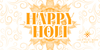 Holi Greeting Flourishes Twitter Post