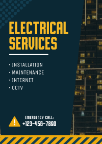 Electrical Services List Poster