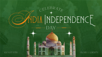 India Independence Taj Mahal Animation