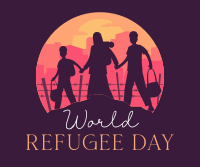 Refugees Silhouette Facebook Post