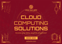 Techy Cloud Computing Postcard