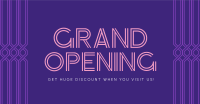 Minimalist Art Deco Grand Opening Facebook Ad