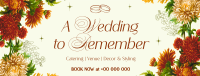 Floral Minimalist Wedding Facebook Cover Image Preview