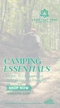 Mountain Hiking Camping Essentials Instagram Story