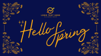 Floral Hello Spring Facebook Event Cover