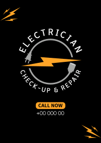 Professional Electrician Poster Design