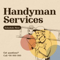 Rustic Handyman Service Instagram Post