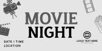 Cinema Movie Night Twitter Post