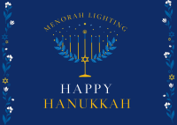 Happy Menorah  Postcard