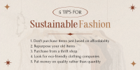 Stylish Chic Sustainable Fashion Tips Twitter Post