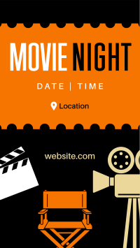 Minimalist Movie Night Facebook Story