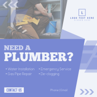 Simple Plumbing Services Linkedin Post