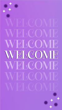 Gradient Sparkly Welcome Video