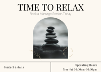 Zen Book Now Massage Postcard