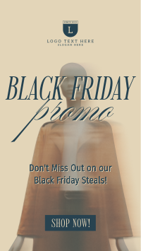 Black Friday Minimalist Promo Instagram Reel Image Preview