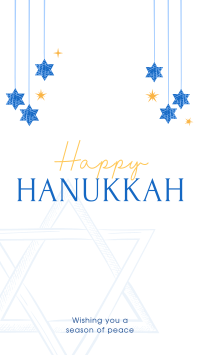 Simple Hanukkah Greeting Facebook Story