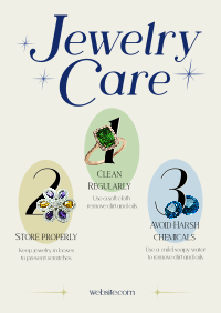 Jewelry Care Tips Poster